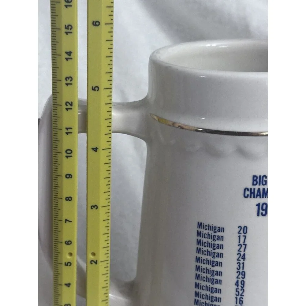 1982‎ Big Ten Champions UofM Michigan 1983  Bowl Stein Mug Cup Schembechler